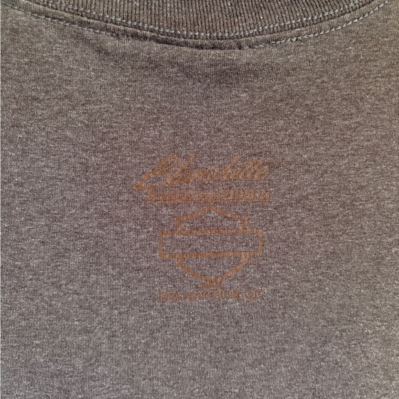 Vintage HARLEY DAVIDSON FLAMES GREY SHIRT 2XL - Picture 5 of 5